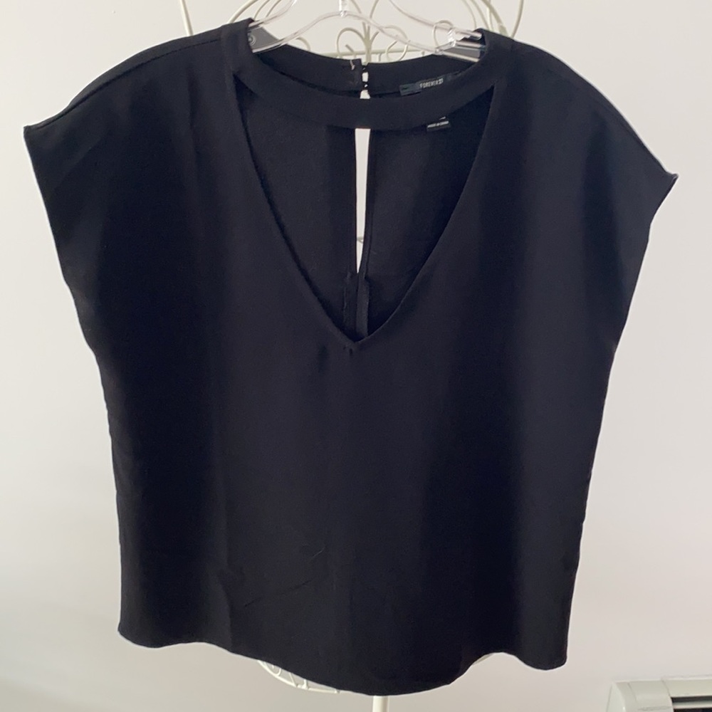 Forever 21 V-Neck Top with Band across Neck